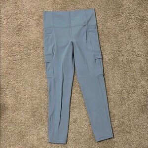 Seafoam green High-Waisted Leggings with Pockets Size Small